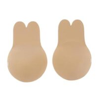 Silicone Breast Rabbit Ears Lift  Covers Pasties - Type A-Black-11cm