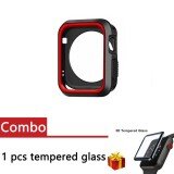 Silicone Case Watch Frame with 3D Tempered Glass for Apple Watch Series 3 Series 1 Series 2 42mm All Model