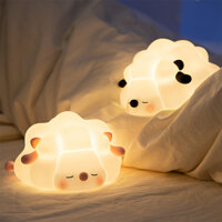 Silicone Đèn Ngủ led Để Bàn Hình Cừu Hoạt Hình Bằng Silicon Trang Trí Phòng Ngủ Cho Bé