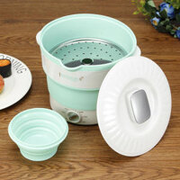 Silicone Portable Folding Electric Hot Pot Heated Food Container Cooker Camping