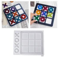 Silicone  tic tac toe game board production of crystal jewelry resin - 113x128mm