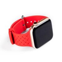 Silicone Watch Band Non-toxicAnti-sweatWaterproof Strap with Buckle for Apple Watch 4 - Red