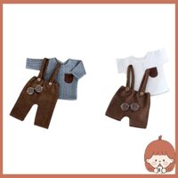 Silin set Áo Và Quần Short Có Dây Đeo Mắt Kính Dùng Làm Đạo Cụ Chụp Ảnh Cho Bé Sơ Sinh