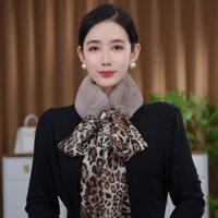 Silk Scarf Versatile Neck Warmer Furry New Autumn Winter Fashion VOOF