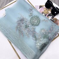 Silk Wool Scarf Air-Conditioned Room Shawl Outer Match Mulberry Silk Embroidery Women's Spring and Autumn Neck Protection Chinese Style Embroidered Silk Scarf gi6a
