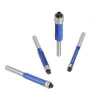 Silver Blue Double Bearing Router Bit Trimming Knife Woodworking Milling ToolsDouble-edged Trimming Machine Blade