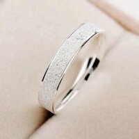 Silver Silver Rings Silver Rings Double Rings Nhẫn Cặp Đôi Một Cặp Bạc 999 Nam Nữ Cặp Đôi Nhẫn Frosted Nhẫn Đóng Ánh Sáng Nhật Bản Sang Trọng Đồng Bằng Nhẫn ins Không Phai Màu