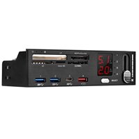 SilverStone Technology 5.25" Display with USB 3.1, Multi Card Reader, Fan Speed, and Voltage/Amperage LCD (FP59B)
