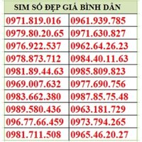 SIM 09 VIETTEL GIÁ TỪ 170K . ĐĂNG KÝ ĐƯỢC GÓI  V120Z,V120N…ĐĂNG KÝ THÔNG TIN CHÍNH CHỦ - TẶNG QUE CHỌC SIM