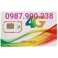 Sim 10 số trả trước mạng Viettel: 0987.900.238