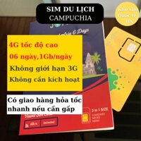 Sim 3G/4G du lịch Campuchia, Sim quốc tế Campuchia 6 ngày Joytel