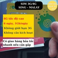 Sim 3G/4G du lịch Singapore - Malaysia Joytel