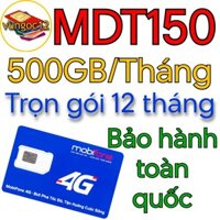 SIM 4G MOBI GÓI 12MDT150 12MFY100 XÀI DATA 12 THÁNG