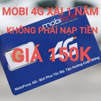 Sim 4G mobi mỗi tháng tặng 4gb tặng trong vòng 12 tháng, không cần nạp tiền, xài 1 năm, sim nghe mãi mãi, quá rẻ quá rẻ