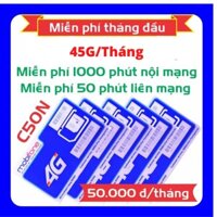 sim 4G mobifone C50N gói 45GB/tháng +Miễn phí cuộc gọi chỉ 50k/tháng.