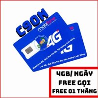 Sim 4G Mobifone C90N - FV119 Free Tháng Đầu - 4GB/NGÀY - 120GB DATA TỐC ĐỘ CAO - MIỄN PHÍ GỌI (giá khai trương )