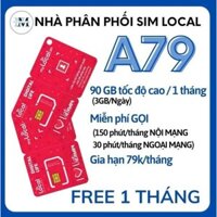 Sim 4G  MobiFone gói cước A50 , A79 Tặng 90GB/tháng Full 4G