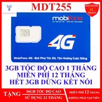 Sim 4G Mobifone MDT255, MDT350, 75GB, 100GB, 500GB, 12MDT50, 6MDT150, 12MDT150, 21G12, 12MAX90(có eSIM)