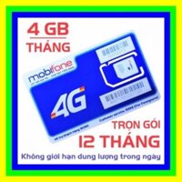 SIM 4G MOBIFONE MIỄN PHÍ 1 NĂM KHÔNG NẠP TIỀN MDT250A