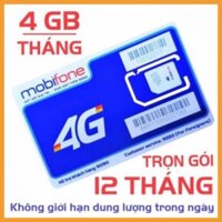 SIM 4G MOBIFONE MIỄN PHÍ 1 NĂM KHÔNG NẠP TIỀN MDT250A