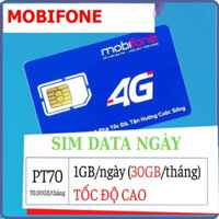 Sim 4G Mobifone PT70 Tặng 1GB/Ngày Chỉ Với 70.000 đ/Tháng - Hàng Chính Hãng