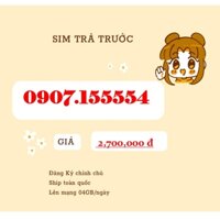 SIM 4G MOBIFONE SỐ ĐẸP GIÁ RẺ - 0907.155554 - STT122