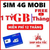SIM 4G MOBIFONE TRỌN GÓI 1 NĂM TẶNG 1 TỶ DATA TỐC ĐỘ CAO MDT250A 12MDT150 12MDT50 12mxh100
