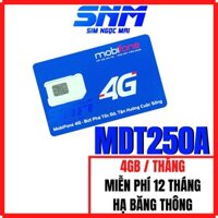 SIM 4G MOBIFONE TRỌN GÓI 1 NĂM MDT250A - FD50 - 450GB DATA TỐC ĐỘ CAO - GPSCM