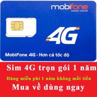 Sim 4G Mobifone trọn gói 1 năm không nạp tiền MDT250A.