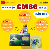 Sim 4G trọn gói có sẵn 60GB, 30 phút gọi ngoại mạng , nội mạng Mobiphone miễn phí tháng đầu.