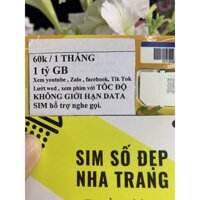 SIM 4G TỶ DATA GÓI Y60 DÙNG TOÀN QUỐC