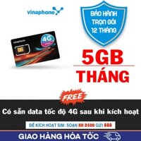 Sim 4G Vào Mạng Lắp Ô tô Định Vị Sóng Cực Khỏe - Sim vina D500 tặng 5GB/Thánh Truy Cập Max Data