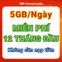 Sim 4G Vietnamobile siêu ưu đãi Data 150GB/tháng, Miễn phí 12 tháng, Đầu 09, Tặng 20p ngoại mạng, Miễn phí nội mạng.