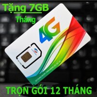 Sim 4G Viettel dùng trọn gói 1 năm 7gb/Tháng D900