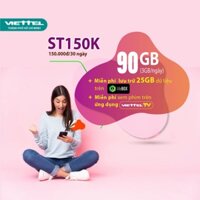 Sim 4G Viettel ST150K lướt nét gọi thả ga