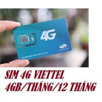 Sim 4G Viettel Trọn Gói 1 Năm, Mỗi Tháng có 4GB DATA tốc độ cao, Không Cần Nạp Tiền Hàng Tháng