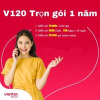 Sim 4G Viettel trọn gói 1 năm 2GB/Ngày #Sim4G