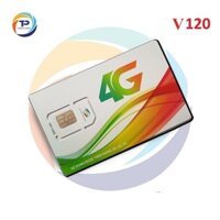 Sim 4G Viettel  V120 V120N khuyến mại 120GB , Free gọi nội mạng, ngoại mạng