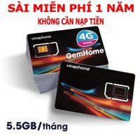 Sim 4G Vina D500 - Miễn phí 12 tháng- Sim trọn gói 1 năm