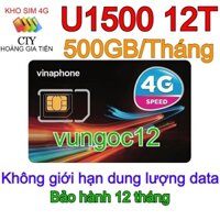SIM 4G VINA U1500 12D60G 12TD49 D89Y D159V D500 VD89P BIG50Y 14T GỌI VÀ NHẮN TIN MIỄN PHÍ