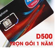 Sim 4G Vinaphone D500 Trọn gói 1 Năm, Mỗi tháng 5Gb DATA tốc độ cao ,giá siêu rẻ