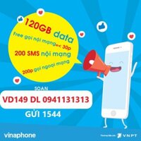 Sim 4g vinaphone VD149 12 tháng sử dụng [KHÔNG CẦN NẠP TIỀN]