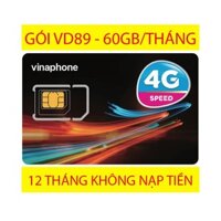 Sim 4G Vinaphone VD89 Trọn Gói 12 Tháng - Không Phải Nạp Tiền
