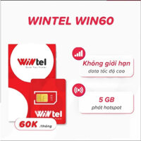 SIM 4G Wintel Win60 - SIM Data Tốc Độ Cao Không Giới Hạn