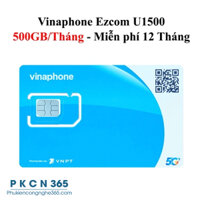 Sim 4G/5G Vinaphone gói U1500 Trọn gói 12 tháng, mỗi tháng có 500Gb tốc độ cao