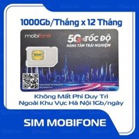 Sim 5G MobiFone 12FHN 1000GB/Tháng (Esim & Vật Lý)