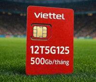 Sim 5G Viettel 12T5G125 – Gói Cước 5G Viettel 1 Năm DATA Khủng 500GB/Tháng