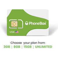 SIM Card Du lịch, Du học Mỹ, Canada của PhoneBox - UNLIMITED DATA