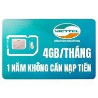 Sim Data 4G Viettel D500 Trọn Gói 4GB/tháng