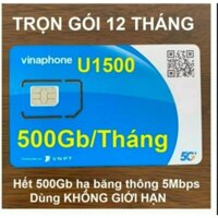 Sim Data 4G Vinaphone, 500GB/tháng, hạn dùng 10 tháng